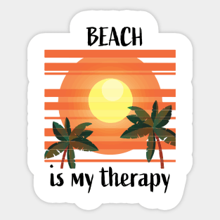 Beach Therapy Sticker